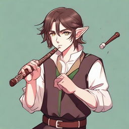 An angry half-elf bard with a thirst for knowledge to write stories and poetry