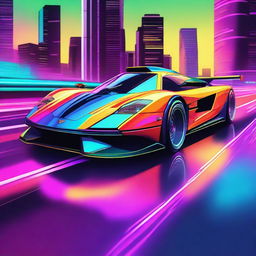 Create an image of a futuristic supercar inspired by 90s Group C racecars