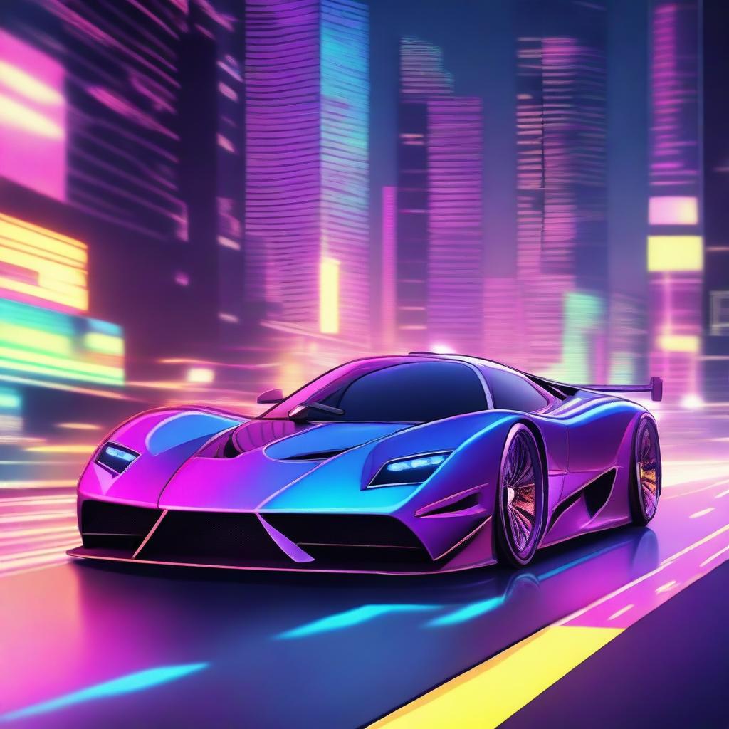 Create an image of a futuristic supercar inspired by 90s Group C racecars