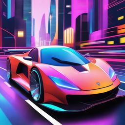 Create an image of a futuristic supercar inspired by 90s Group C racecars