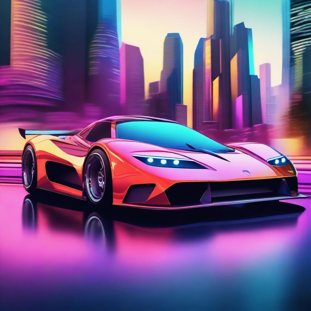 Create an image of a futuristic supercar inspired by 90s Group C racecars