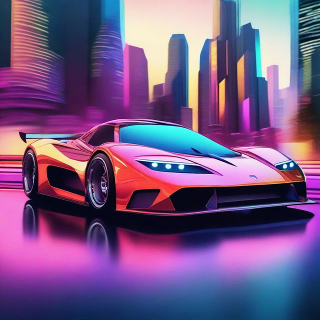 Create an image of a futuristic supercar inspired by 90s Group C racecars