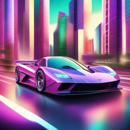 Create an image of a futuristic supercar inspired by 90s Group C racecars