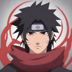 A detailed and dynamic illustration of Shisui Uchiha, a character from the Naruto series