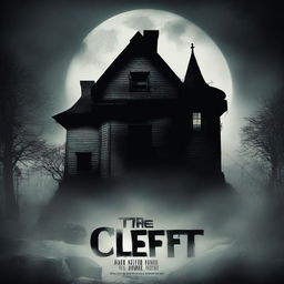 A horror movie poster featuring a giant, ominous butt titled 'The Cleft'