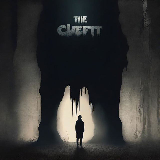 Create a horror movie poster featuring a giant butt with a dark and eerie atmosphere