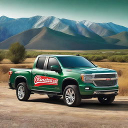 A detailed image of a pickup truck adorned with Castrol oil logos