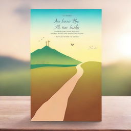 Create a book cover for a Christian journey without any text