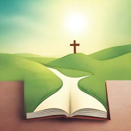 Create a book cover for a Christian journey without any text