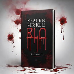 Create a dark book cover featuring blood dripping from flowers and twisted veins