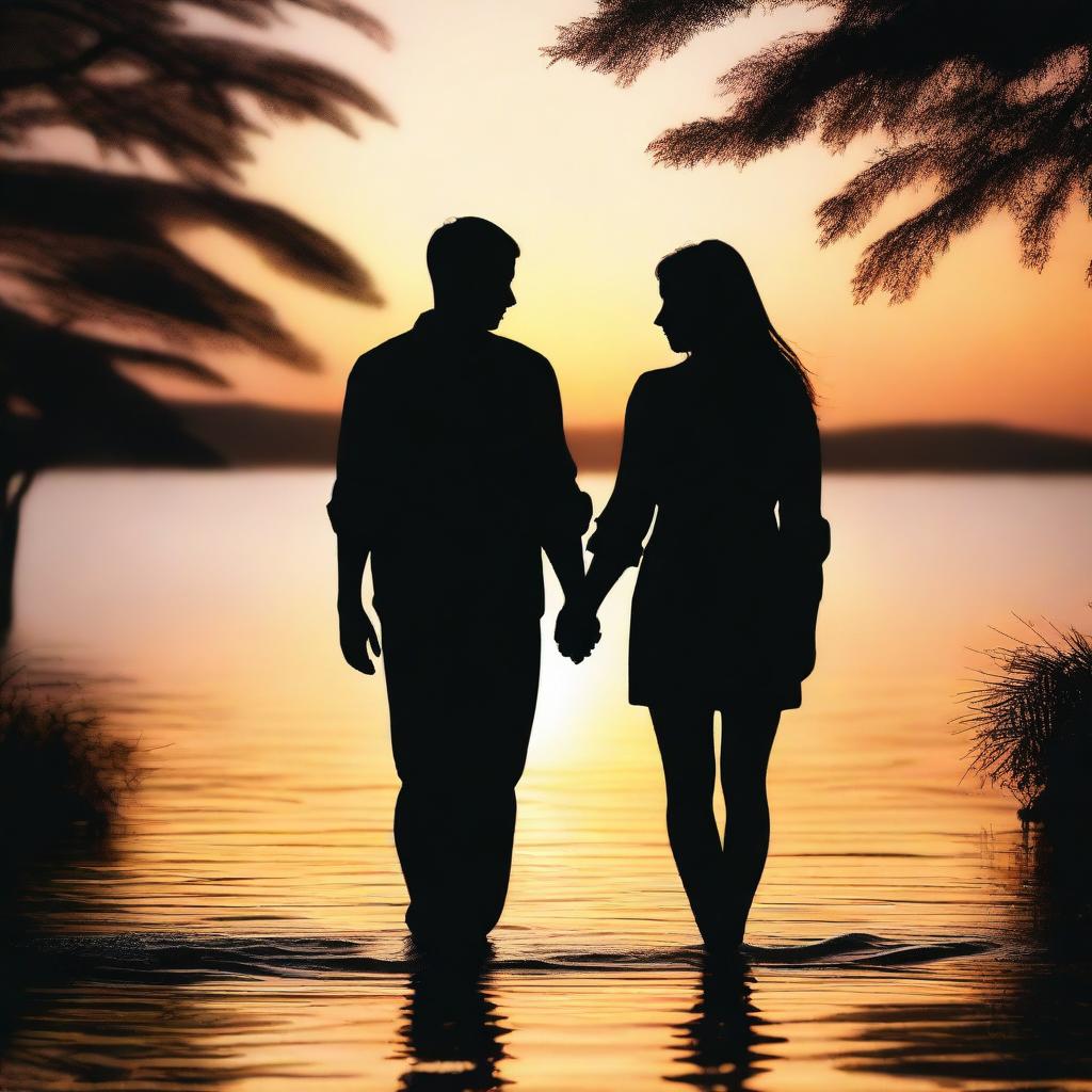 Create an image of a couple holding hands