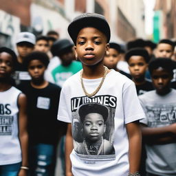 An African-American 11-year-old black boy rapper named Lil Nunes