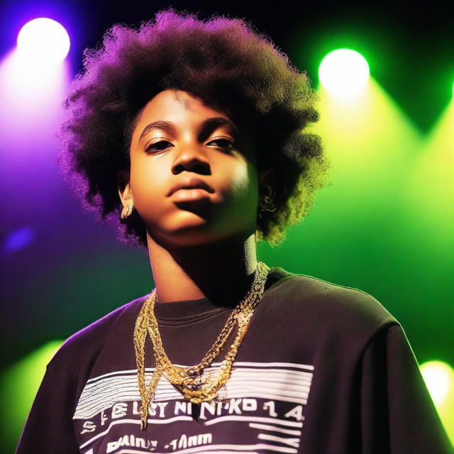 An African-American 15-year-old boy rapper named Lil Nunes