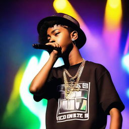 An African-American 15-year-old boy rapper named Lil Nunes