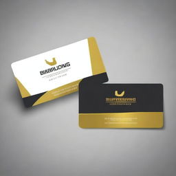 Design a business visiting card in black and gold finish for a contractor and supplier of earthmoving machines and other civil use equipment