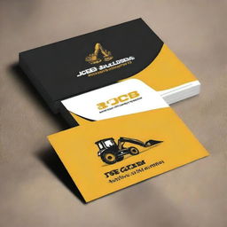 Design a business visiting card in black and gold finish for a contractor and supplier of earthmoving machines and other civil use equipment