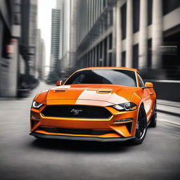 A modern Mustang GT car, showcasing its sleek design and powerful stance