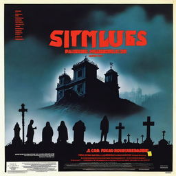 A 1970s Spanish horror movie poster titled 'Siluetas'