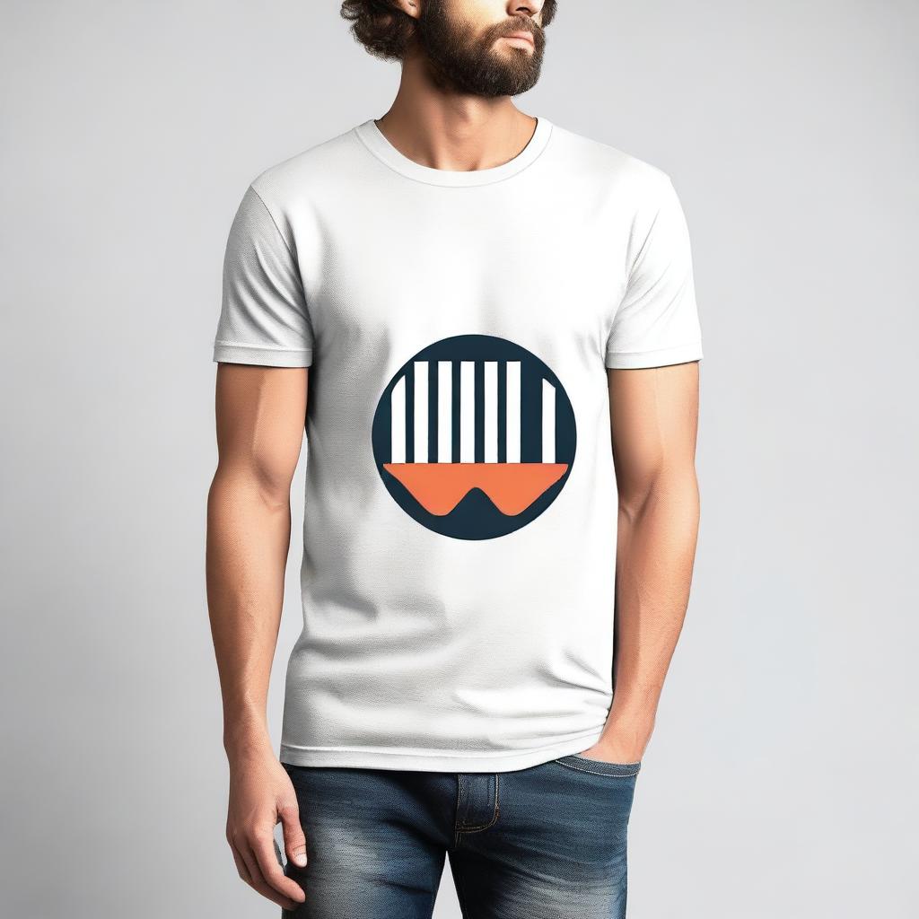 A stylish and trendy t-shirt design featuring a modern and minimalist graphic