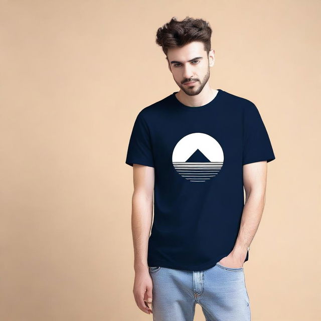 A stylish and trendy t-shirt design featuring a modern and minimalist graphic