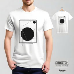 A stylish and trendy t-shirt design featuring a modern and minimalist graphic