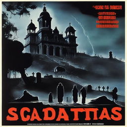 A 1970s Spanish horror movie poster titled 'Siluetas'