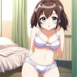 A respectful image of an anime girl wearing panties