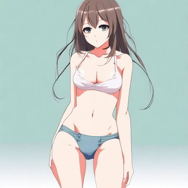 A respectful image of an anime girl wearing panties