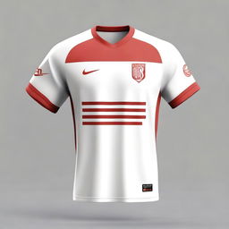 A simple red and white themed jersey design