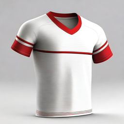 A white jersey design with red stripes