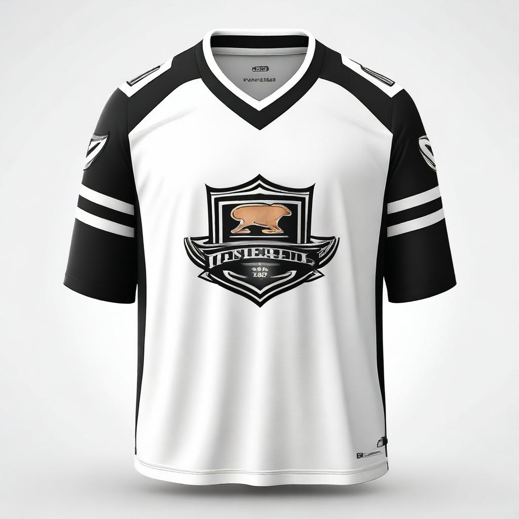 A white jersey design