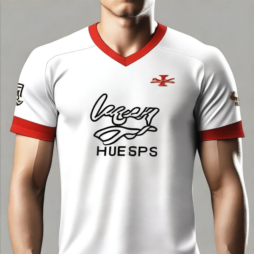 A white jersey design