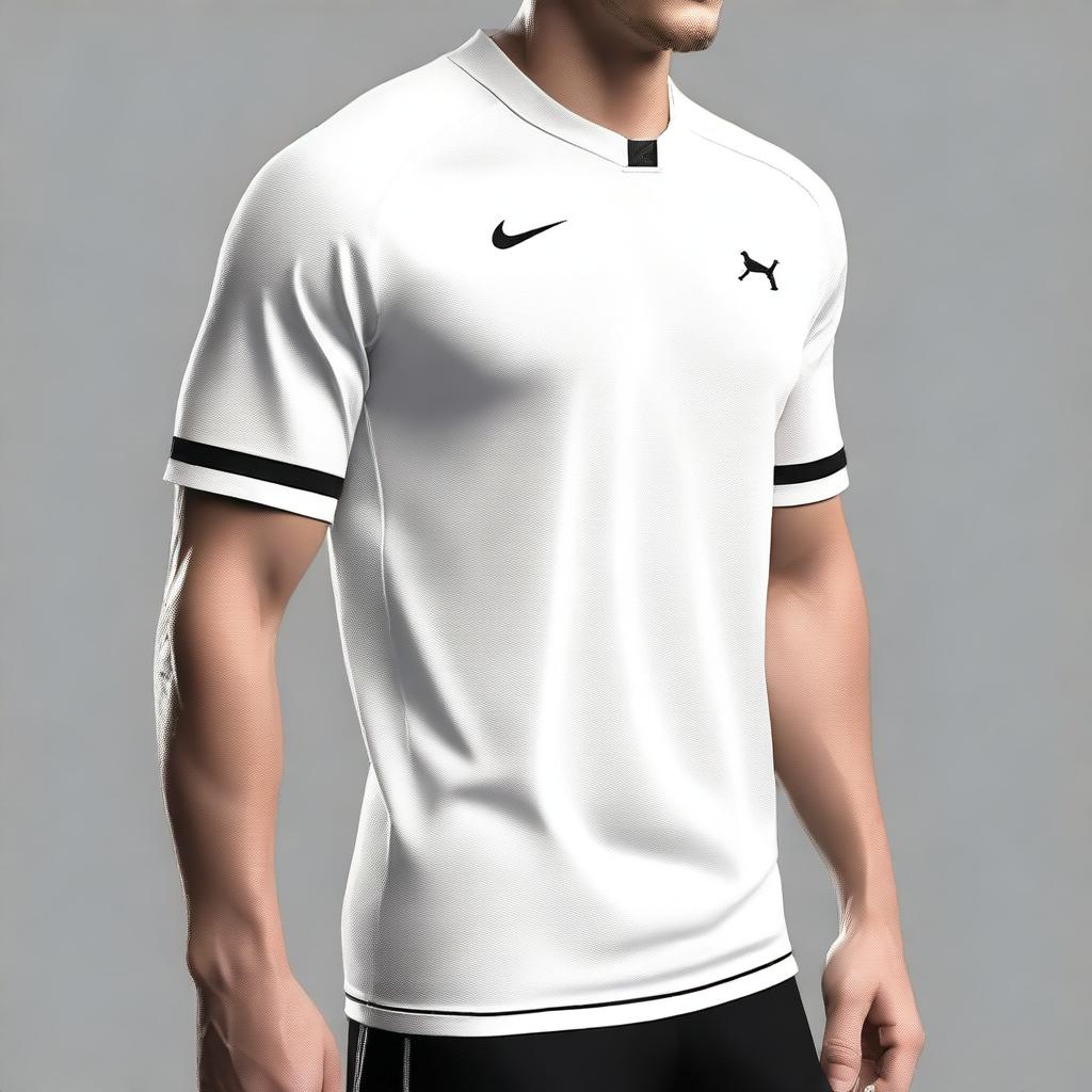 A white jersey design