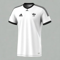 A white Adidas jersey design without the Adidas logo