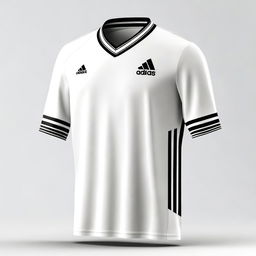 A white Adidas jersey design without the Adidas logo