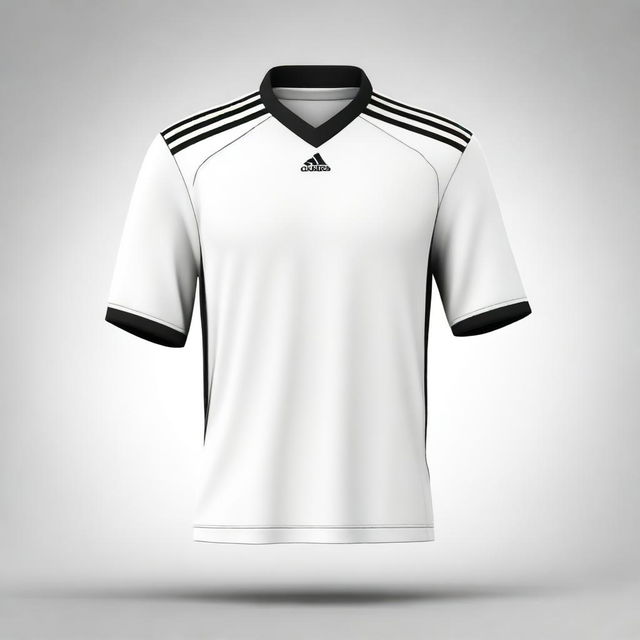 A white Adidas jersey design without the Adidas logo