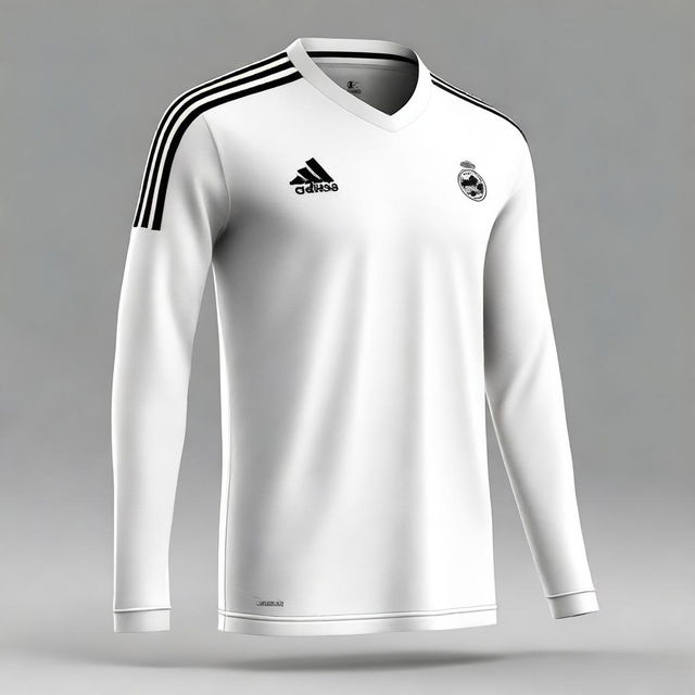 A white Adidas jersey design without the Adidas logo