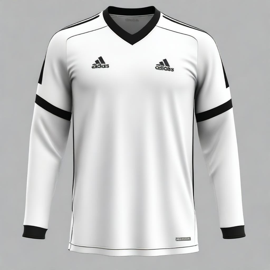 A white Adidas jersey design without the Adidas logo