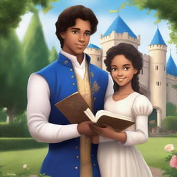 A book cover featuring a prince and a student