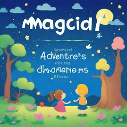 Create an ebook cover for a children's book titled 'Magical Adventures for Little Dreamers'