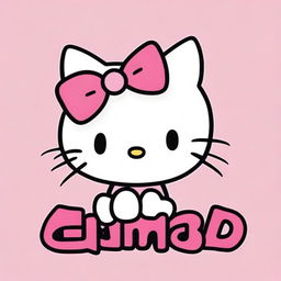 A cute drawing of Hello Kitty with the name 'Emma' written underneath in a playful font