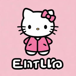 A cute drawing of Hello Kitty with the name 'Emma' written underneath in a playful font