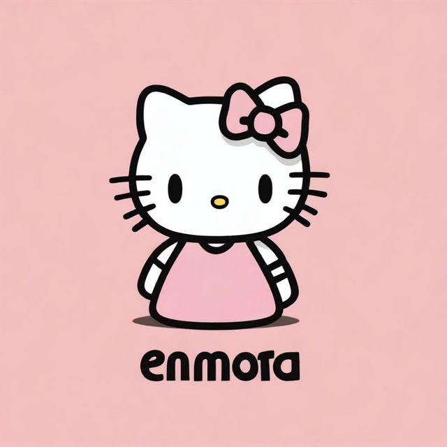 A cute drawing of Hello Kitty with the name 'Emma' written underneath in a playful font