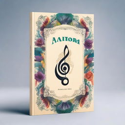 A book cover design for a sheet music book titled 'Aurora Alba' featuring vibrant and elegant elements