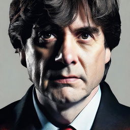 A thriller poster for a Netflix series called 'Sin rastro de Puigdemont'