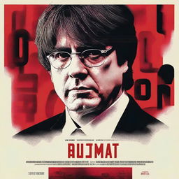 A thriller poster for a Netflix series titled 'Sin rastro de Puigdemont'