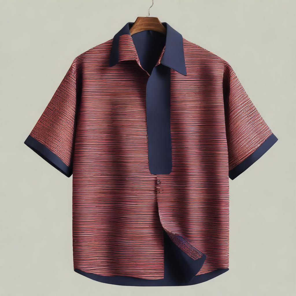 A boxy shirt with a unique and stylish design