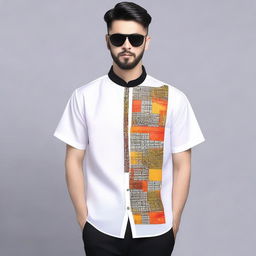 A boxy shirt with a unique and stylish design