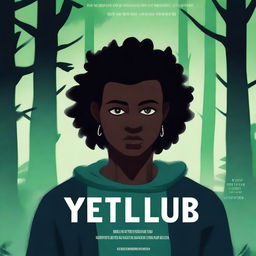 Design a book cover for a young adult supernatural thriller titled 'Yeti Club: Shadows in the Forest