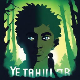 Design a book cover for a young adult supernatural thriller titled 'Yeti Club: Shadows in the Forest